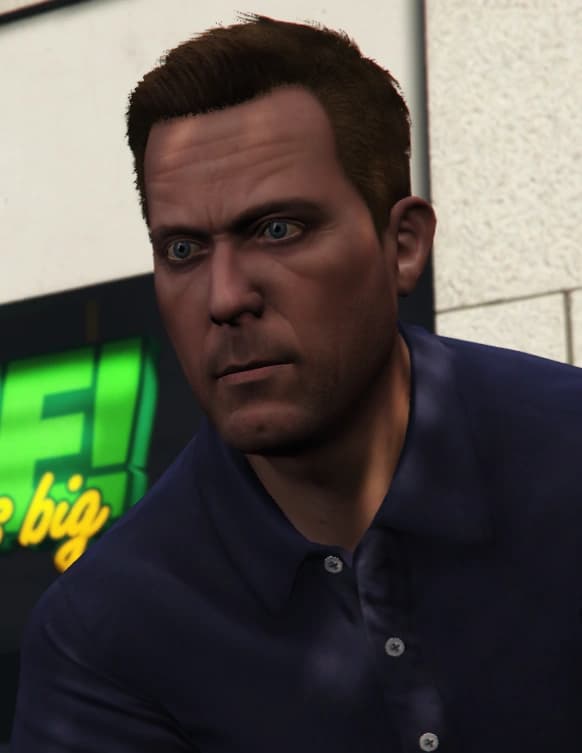Steve Haines, as they appear in GTA V.