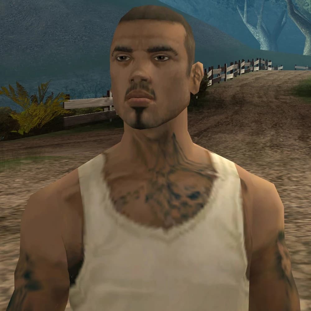 Cesar Vialpando, as they appear in GTA: San Andreas.
