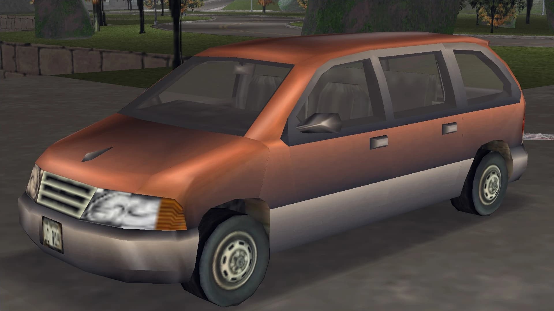 An orange Blista compact people carrier, front three-quarter view.