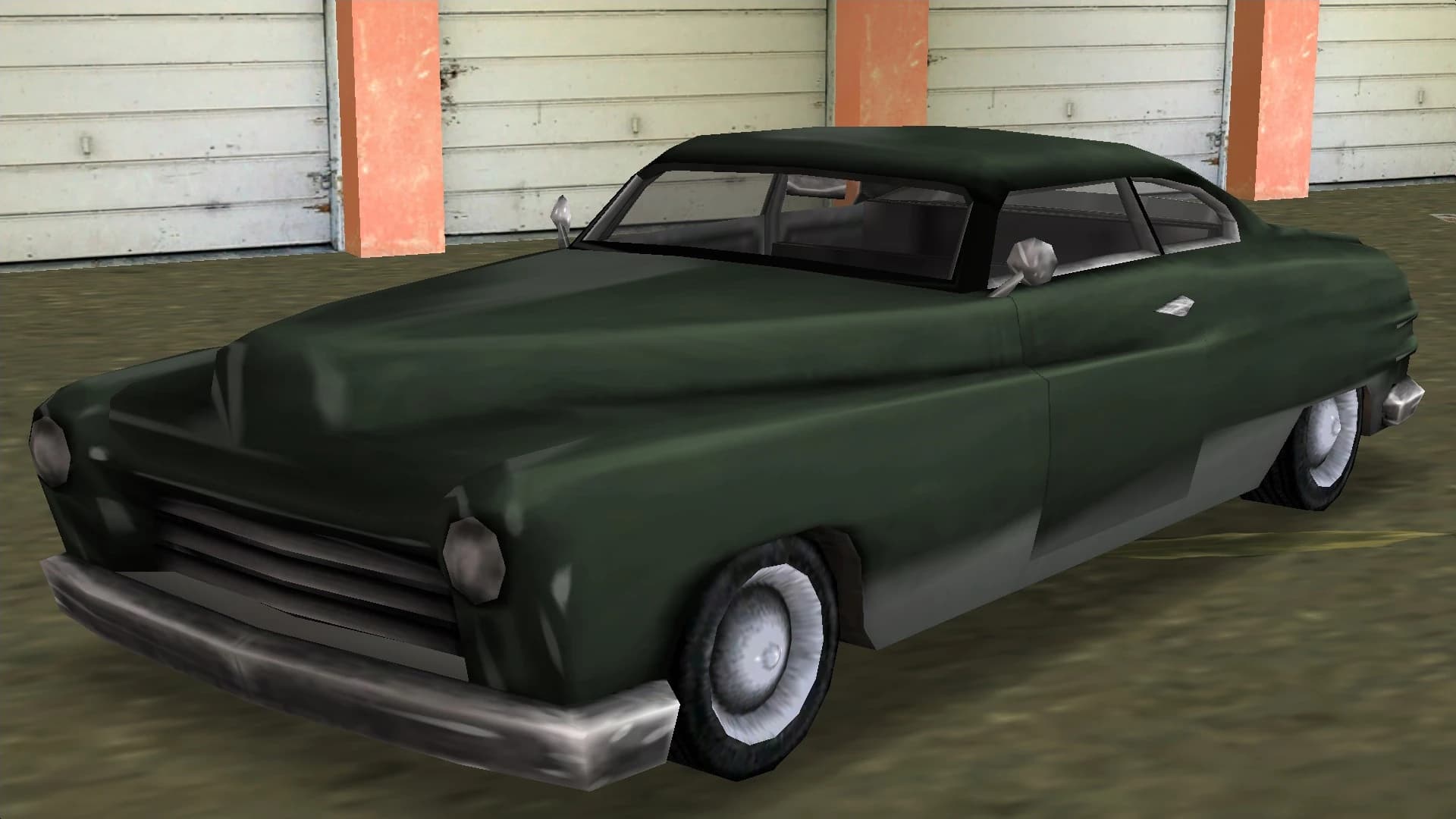 A dark green Hermes coupe, front three-quarter view.