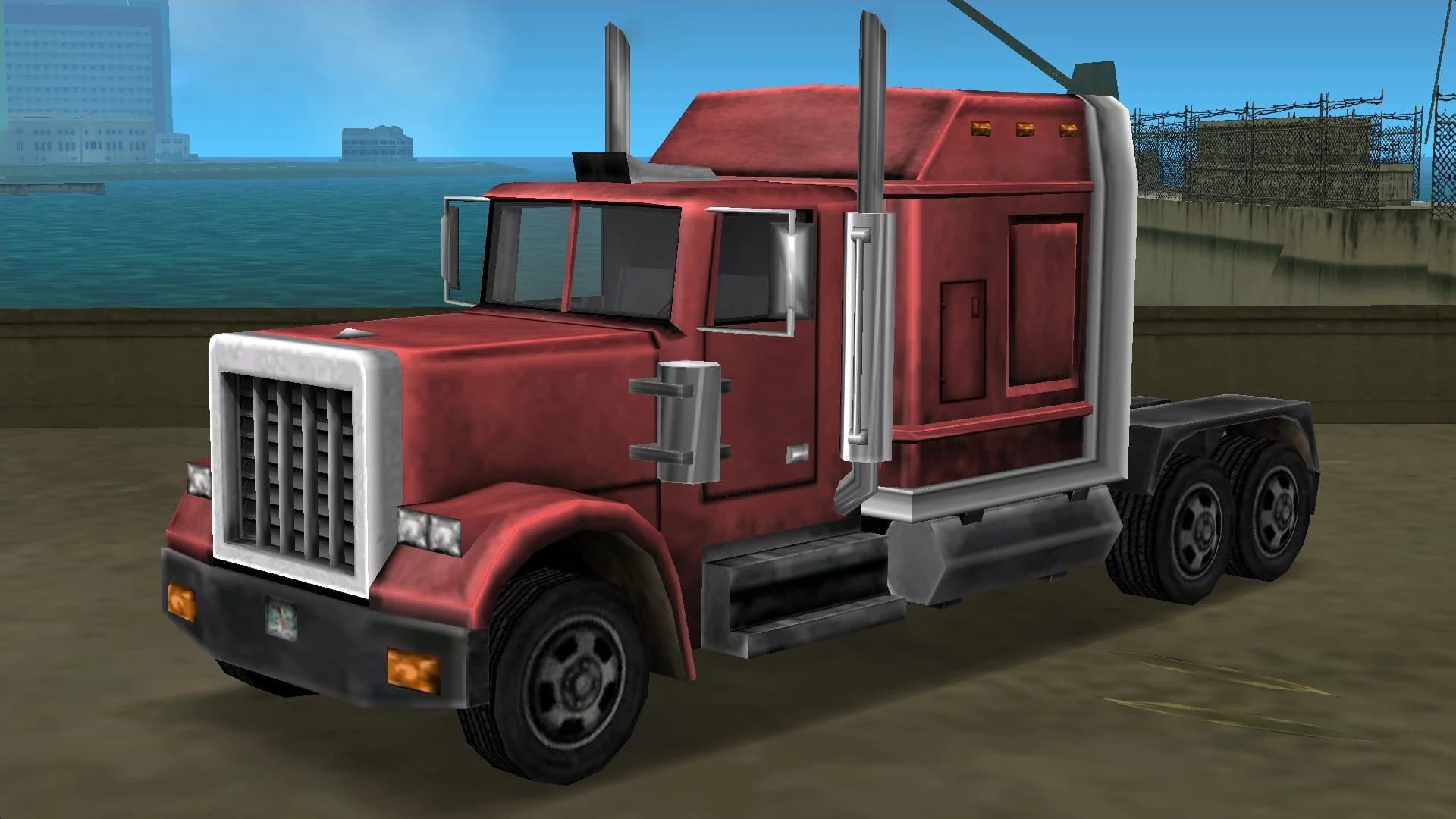 A red Linerunner tractor unit, front three-quarter view.