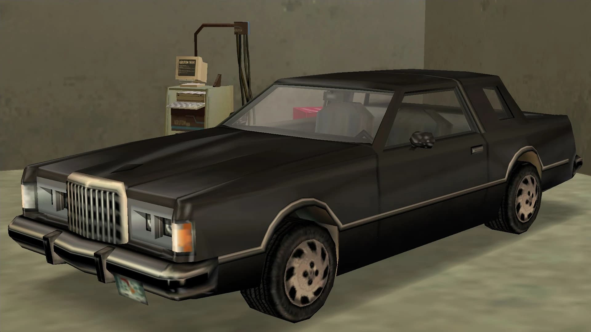 A black Virgo coupe, front three-quarter view.