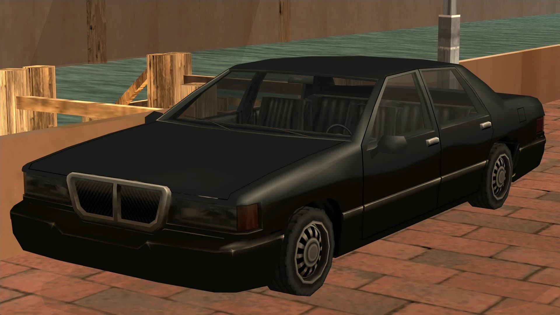 The Elegant, a four-door luxury saloon, front three-quarter view.