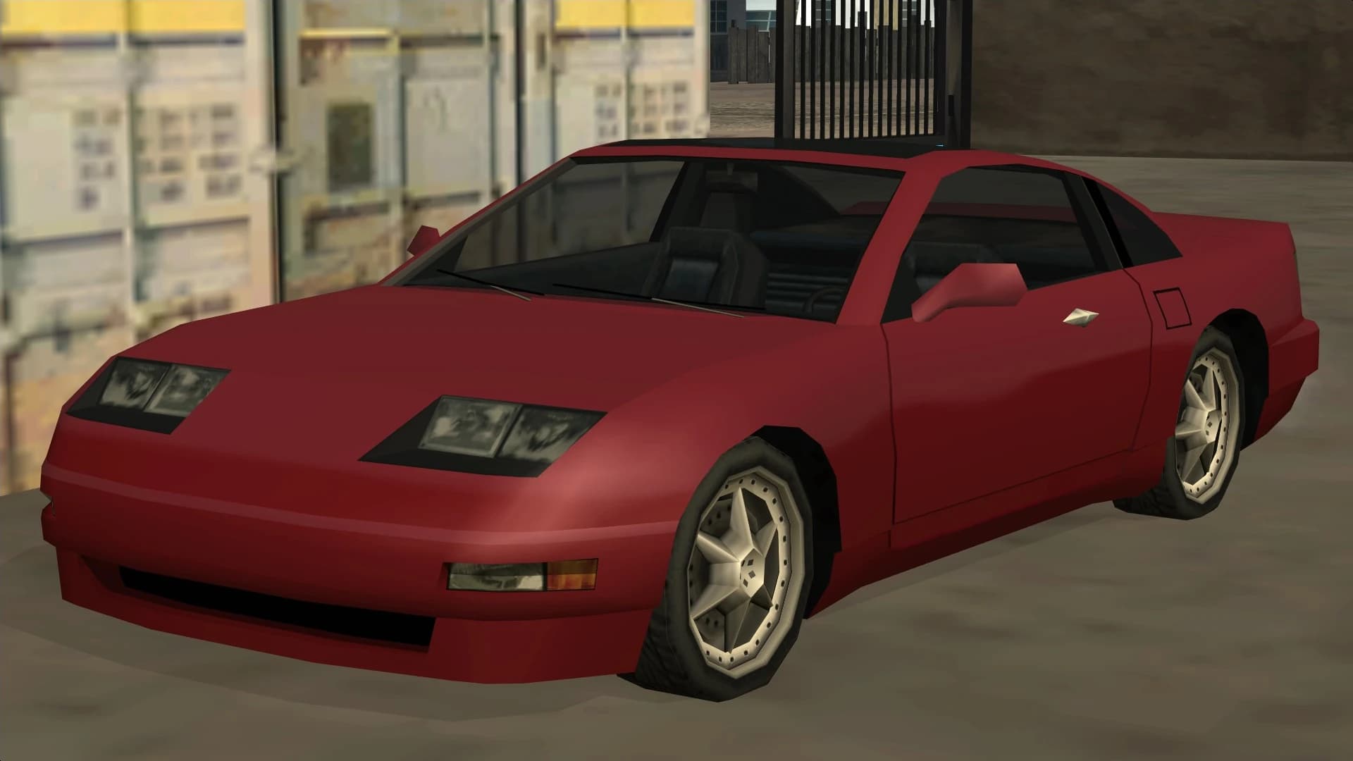 The Euros, a two-door sports coupe with a rear spoiler, front three-quarter view.