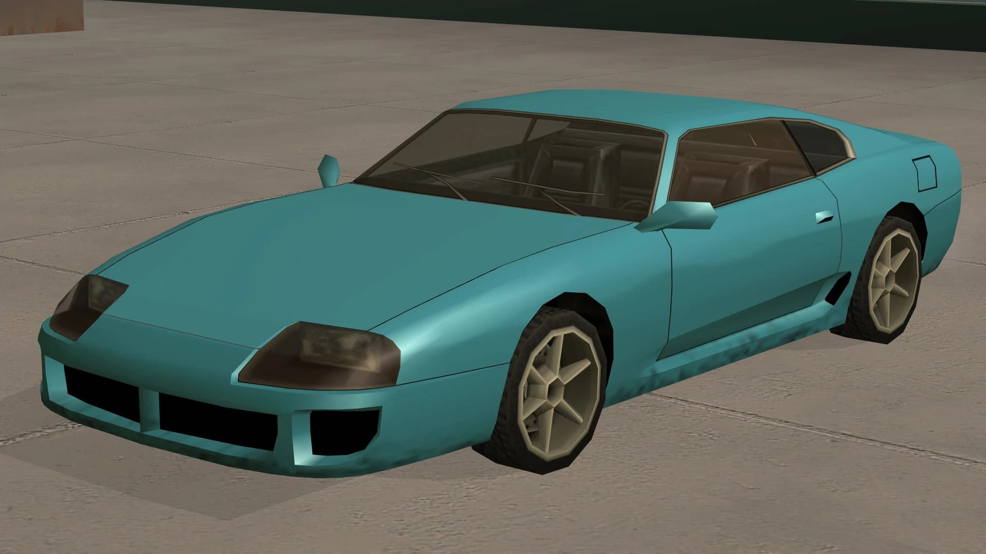 The Jester, a two-door sports coupe, front three-quarter view.