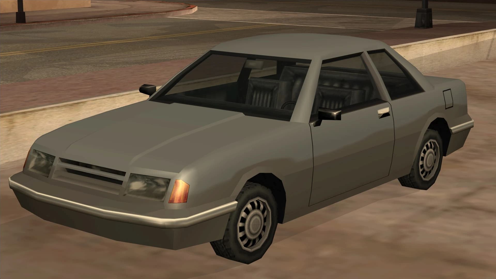 The Manana, a small two-door coupe, front three-quarter view.