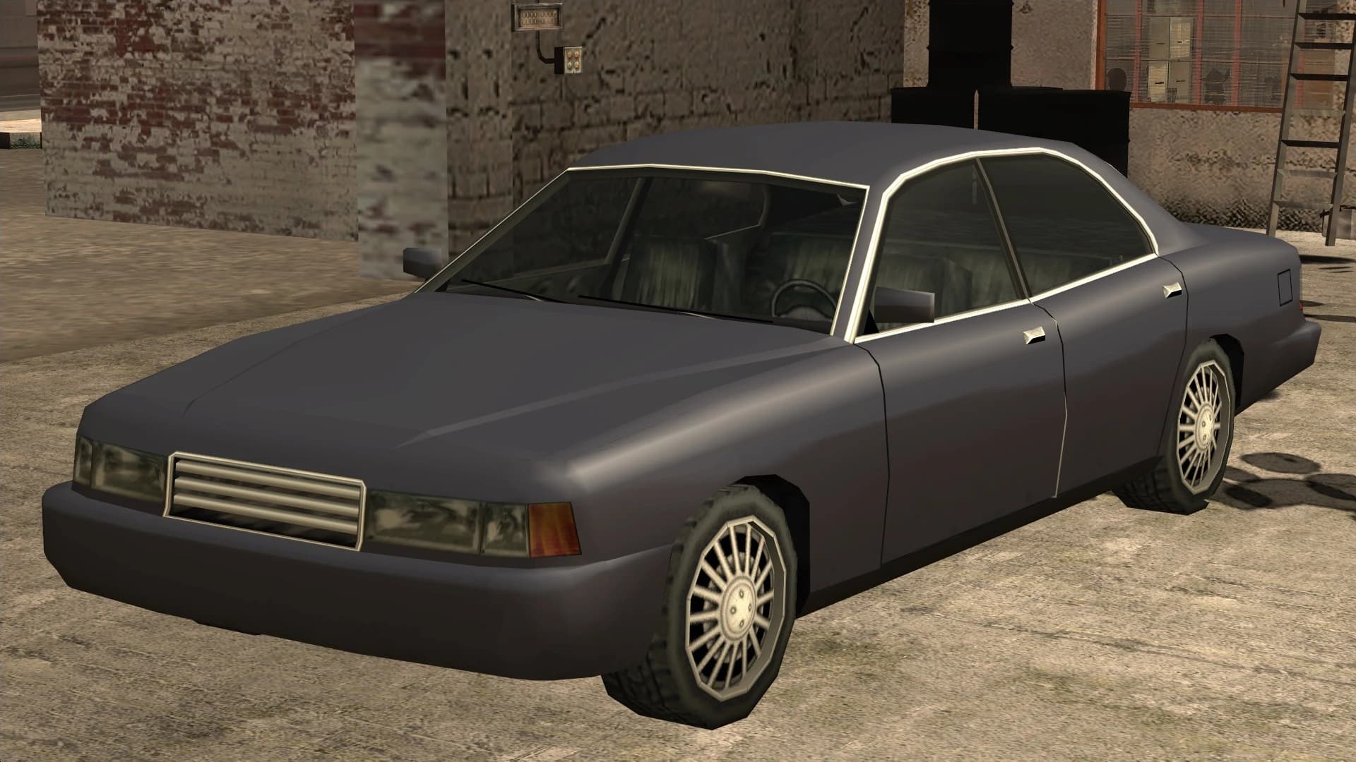 The Merit, a four-door saloon, front three-quarter view.