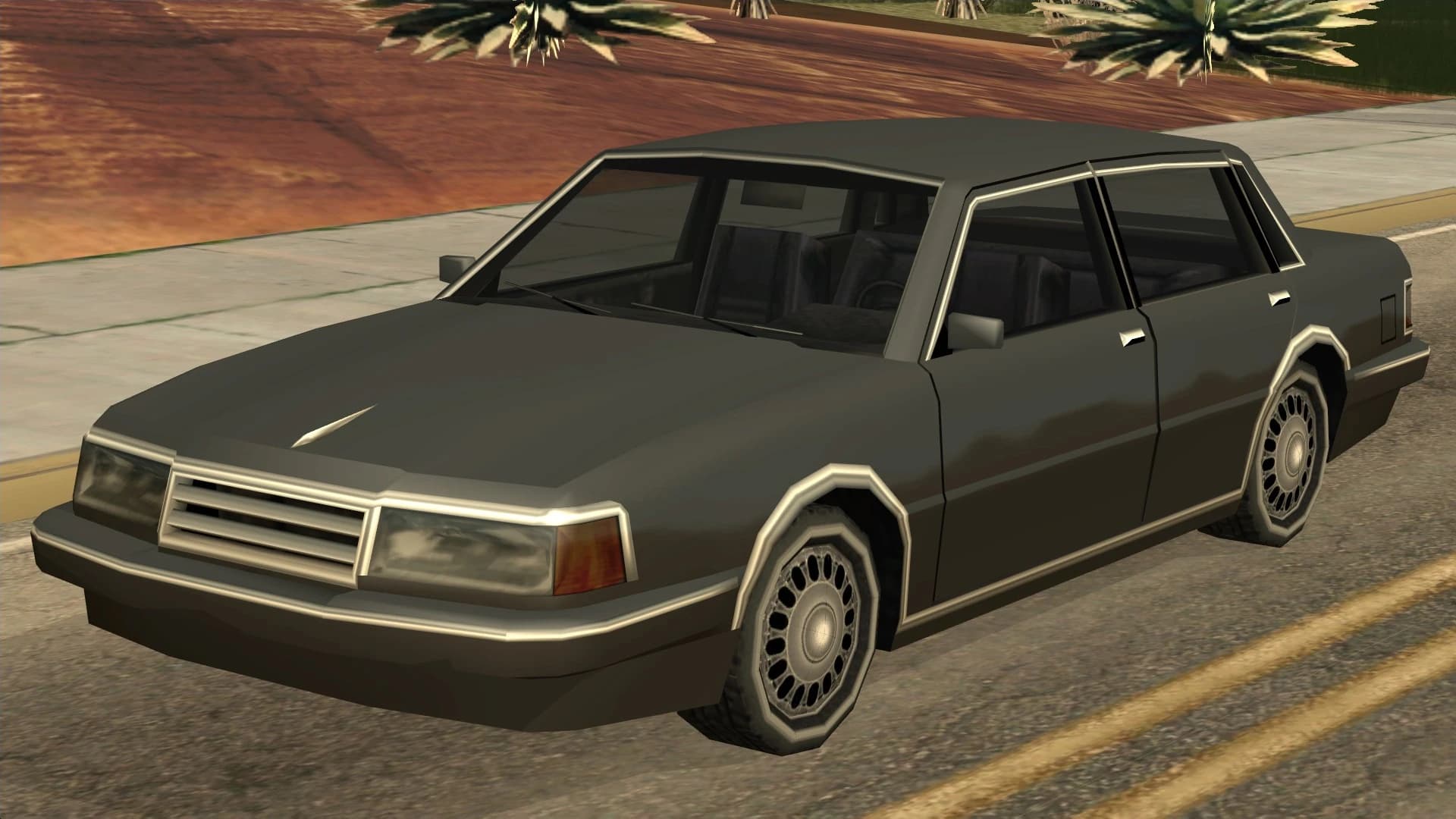 The Nebula, a four-door saloon, front three-quarter view.