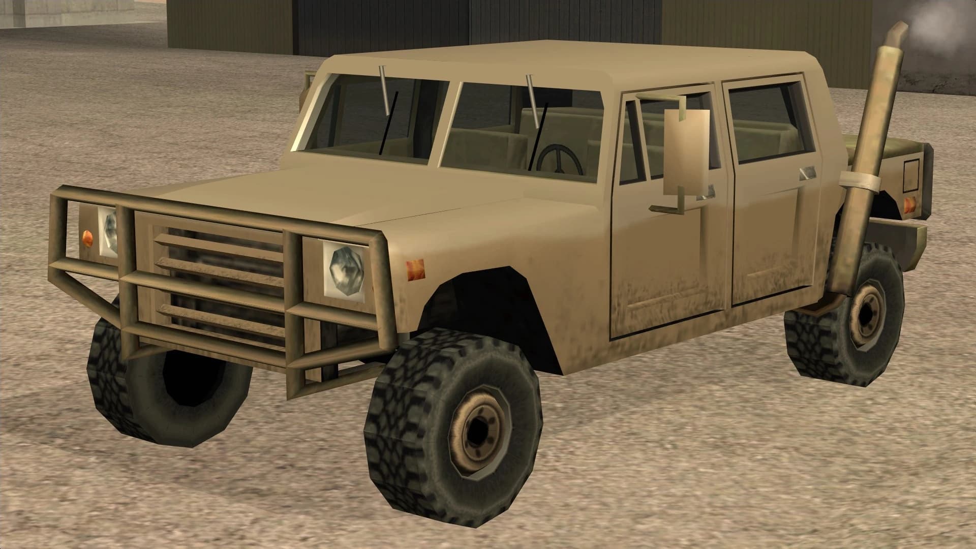 The Patriot, a squared-off military-style four-wheel drive, front three-quarter view.