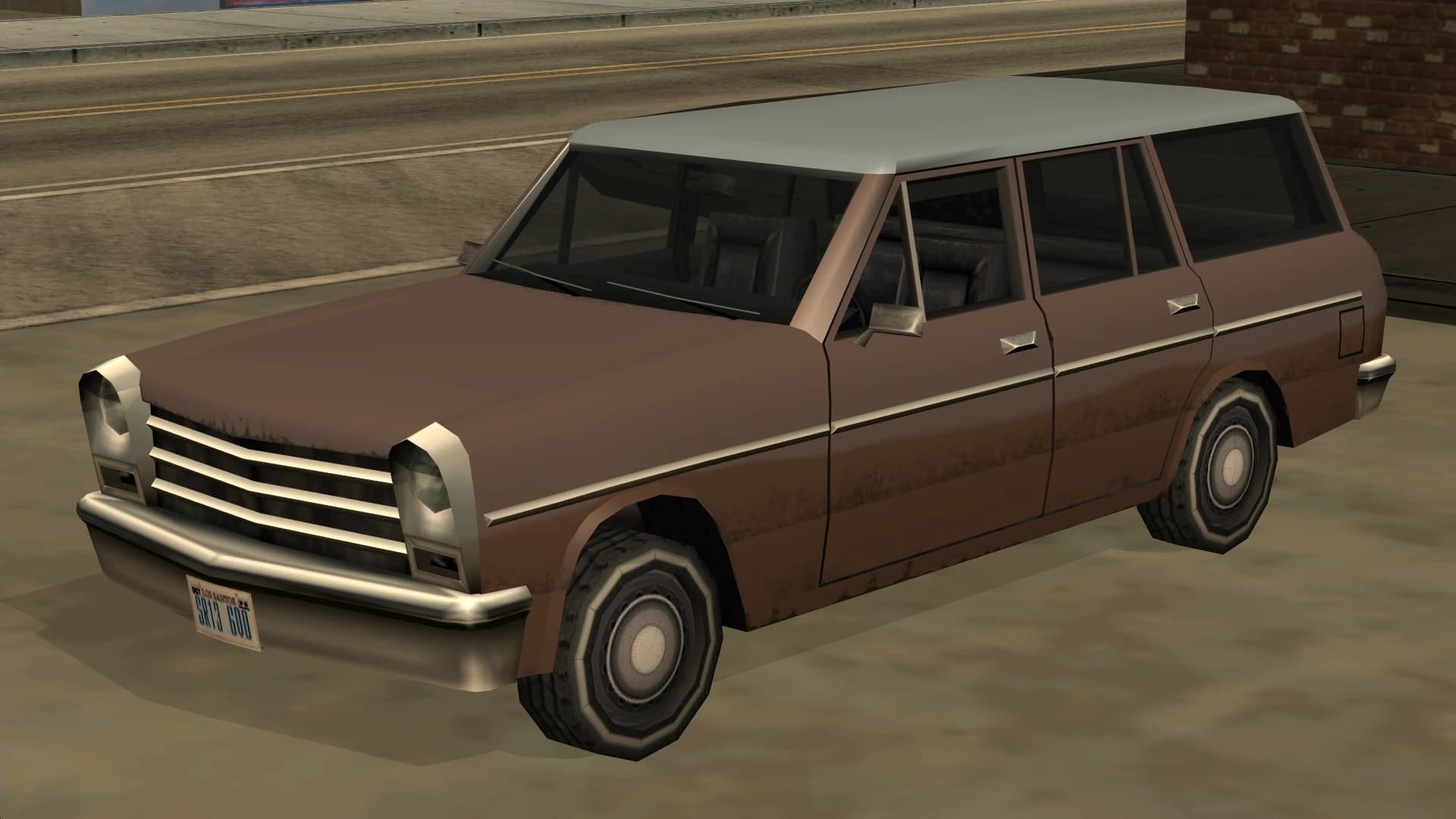 The Perennial, a four-door estate car, front three-quarter view.