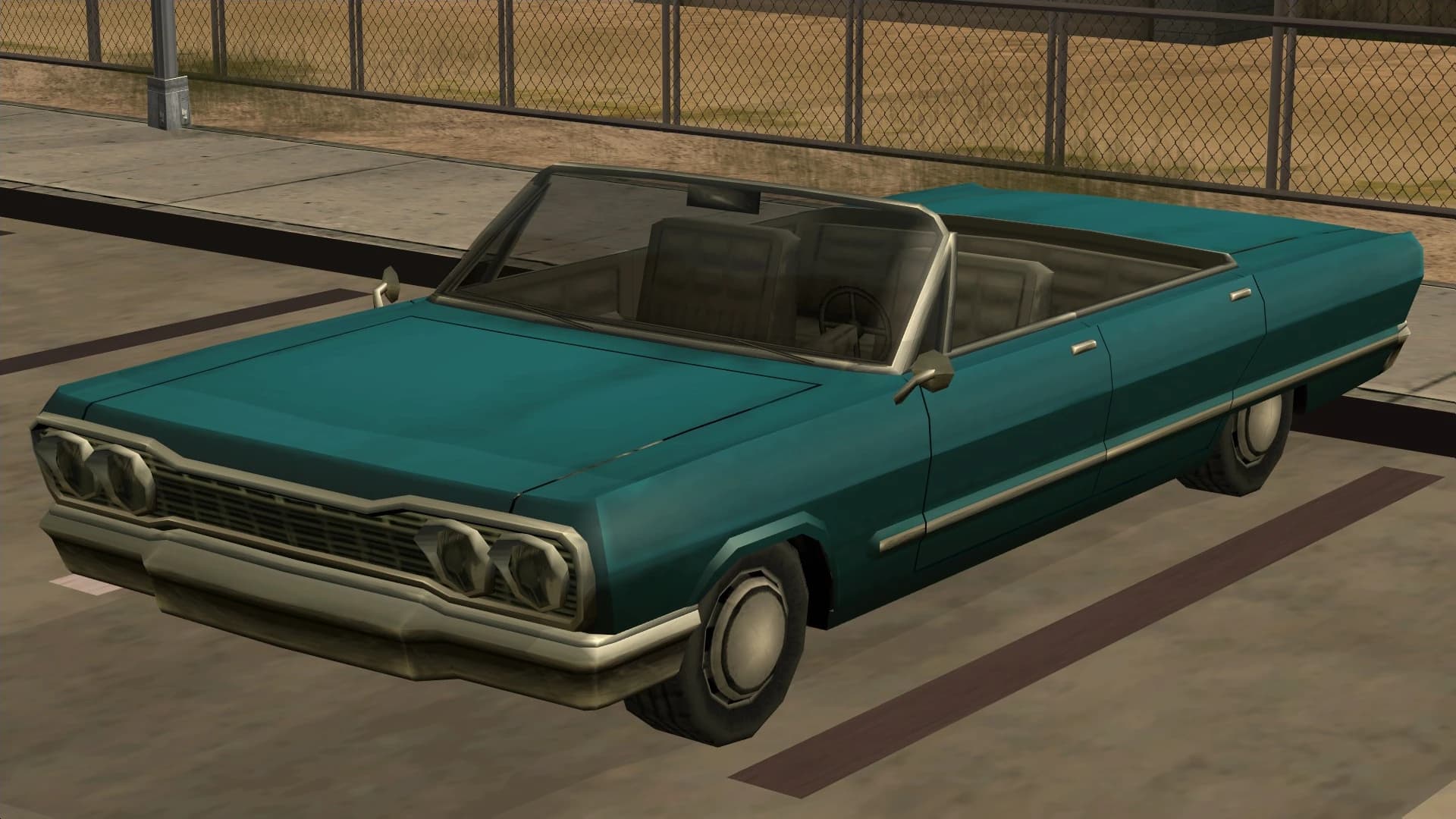 The Savanna, a two-door lowrider convertible, front three-quarter view.