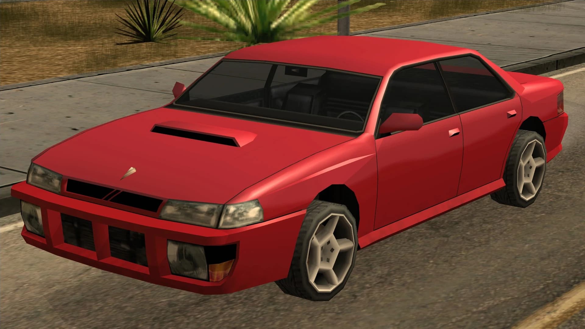 The Sultan, a four-door sports saloon, front three-quarter view.