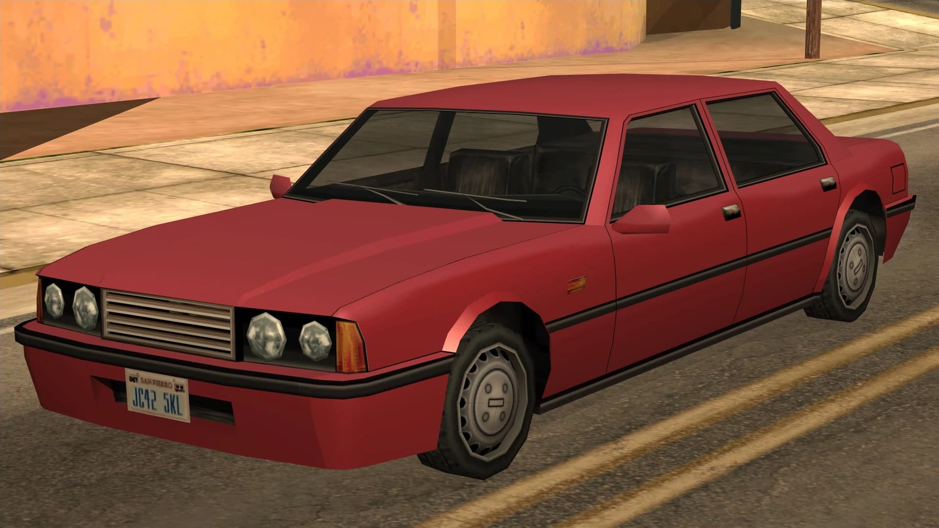 The Vincent, a four-door saloon, front three-quarter view.