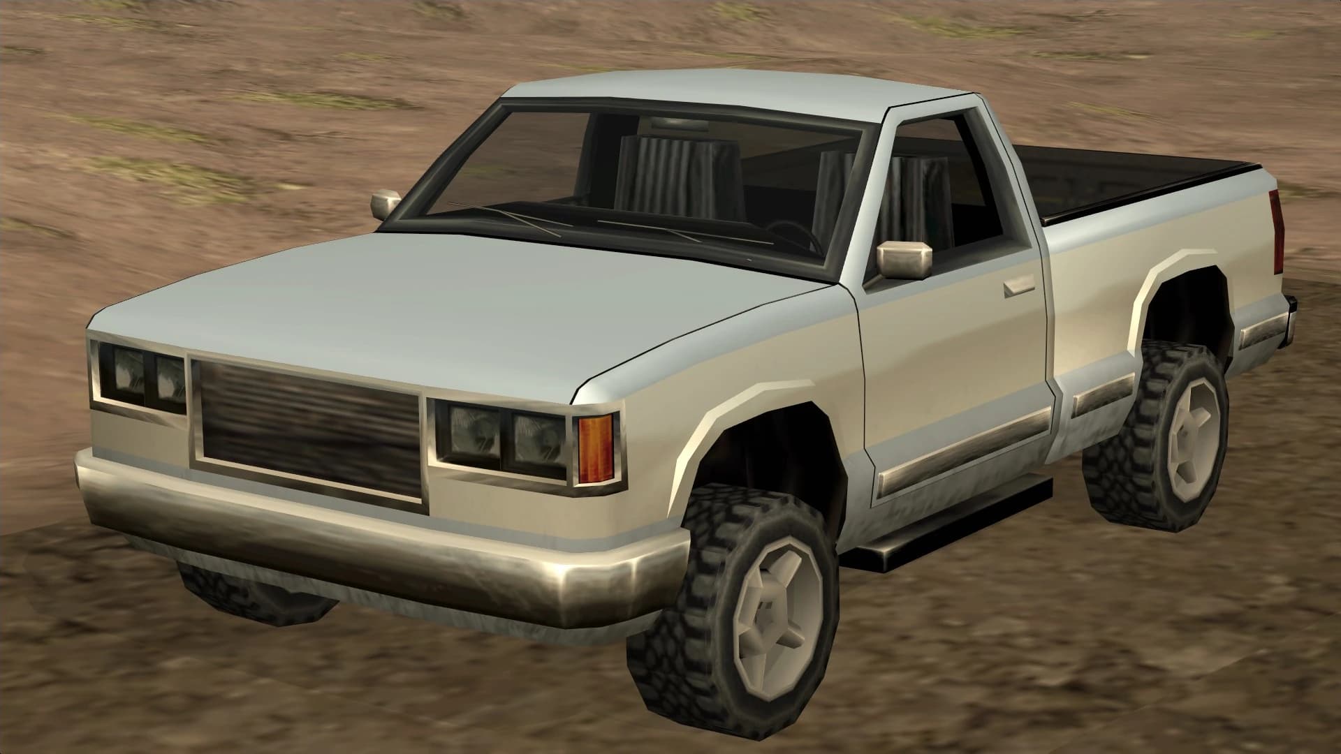 The Yosemite, a two-door pickup truck on off-road tyres, front three-quarter view.