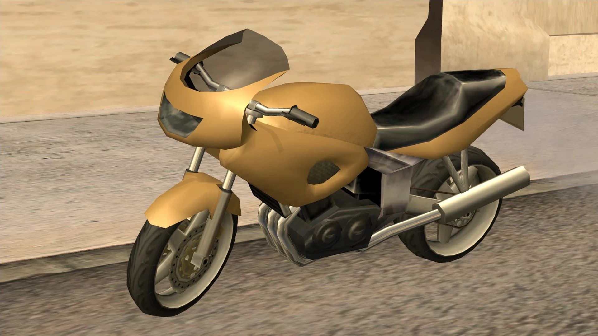 The PCJ-600, a faired sports motorcycle, front three-quarter view.