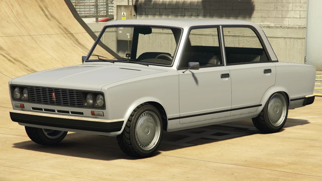 A white RUNE Cheburek saloon, front three-quarter view.