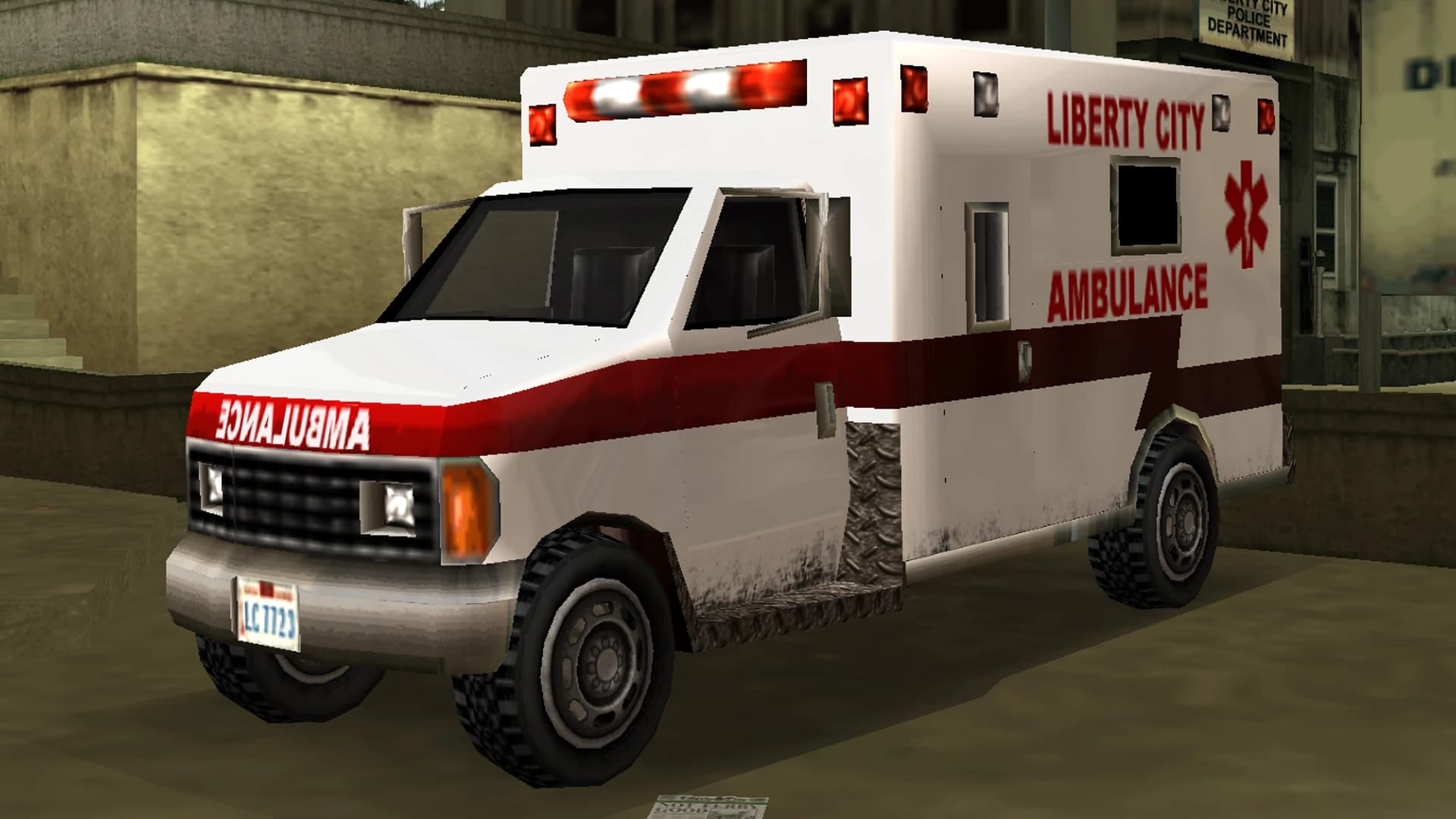 The Ambulance as it appears in GTA: Liberty City Stories.