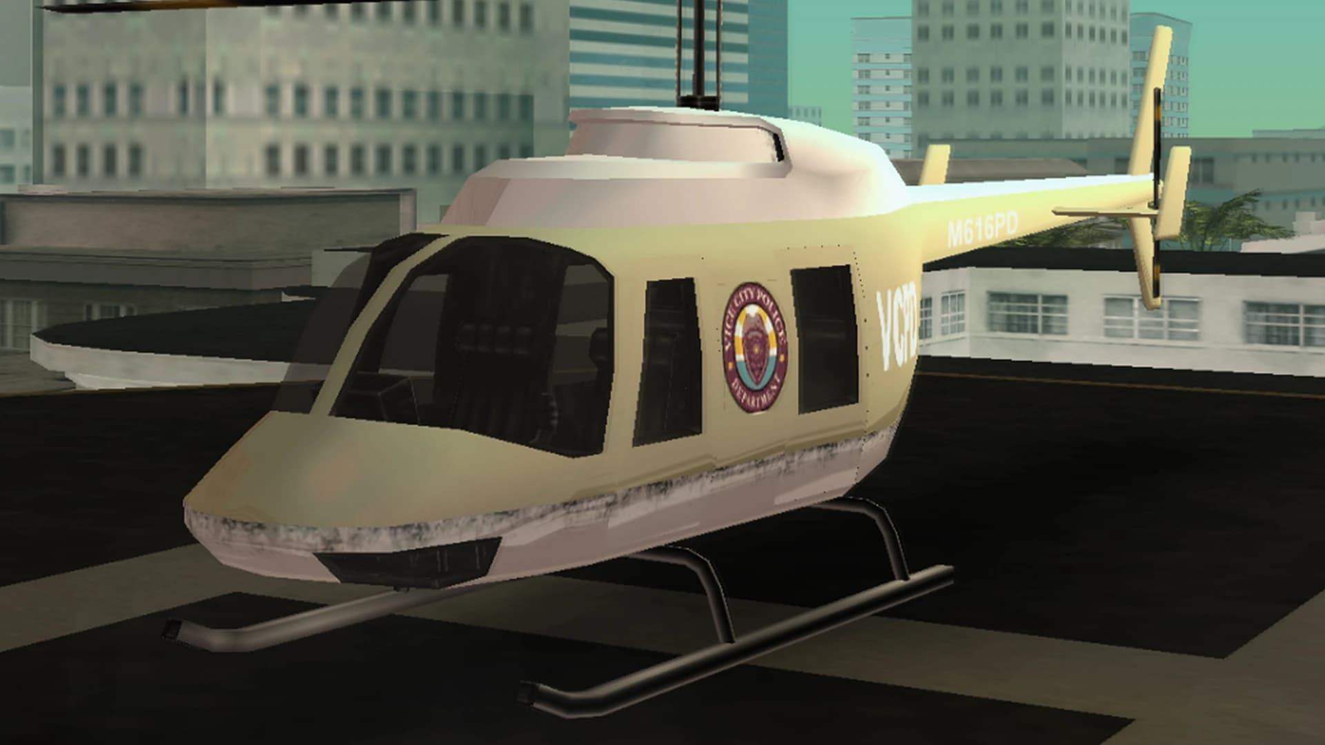 The VCPD Maverick as it appears in GTA: Vice City Stories.