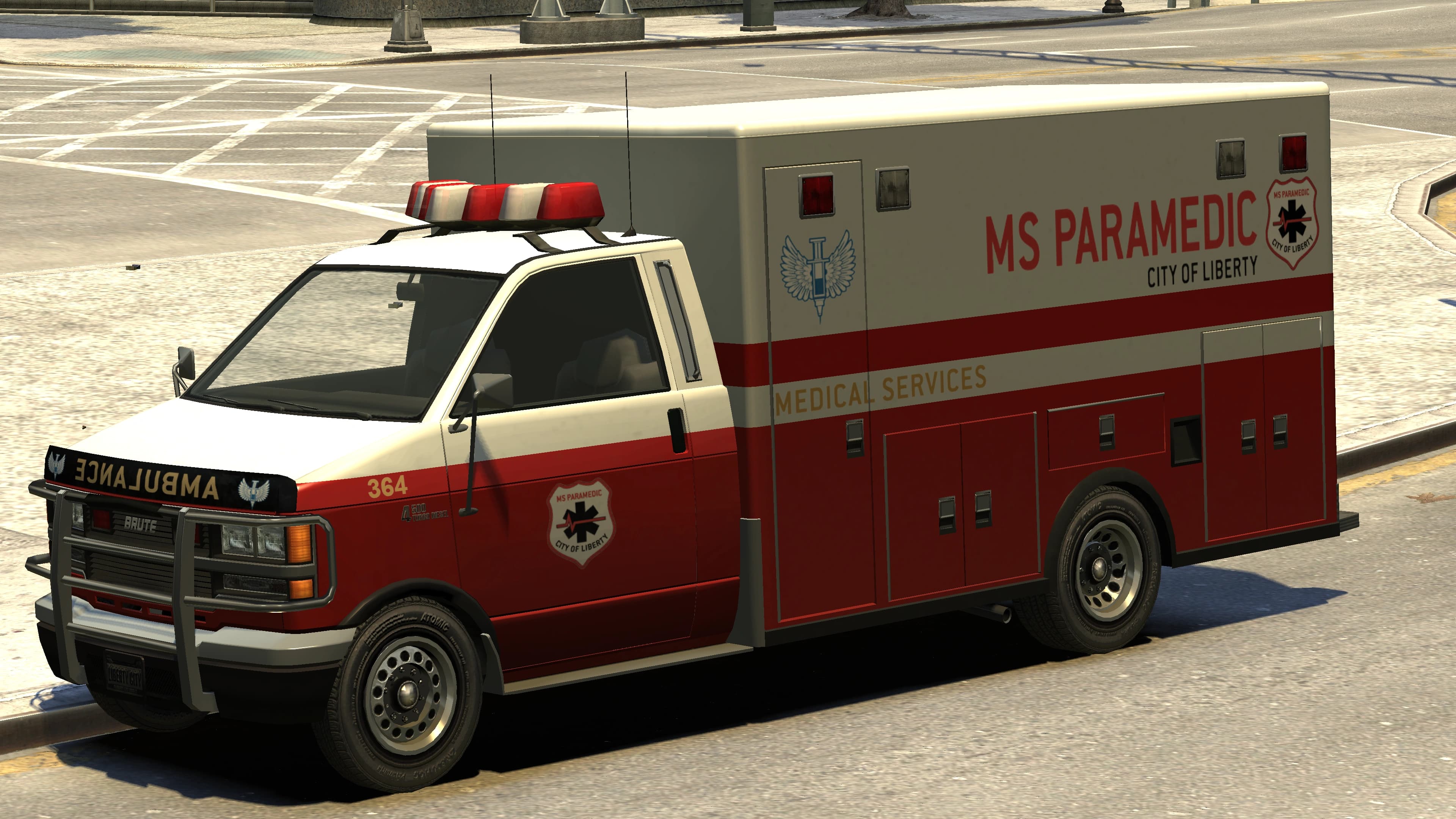 The Ambulance as it appears in GTA IV.