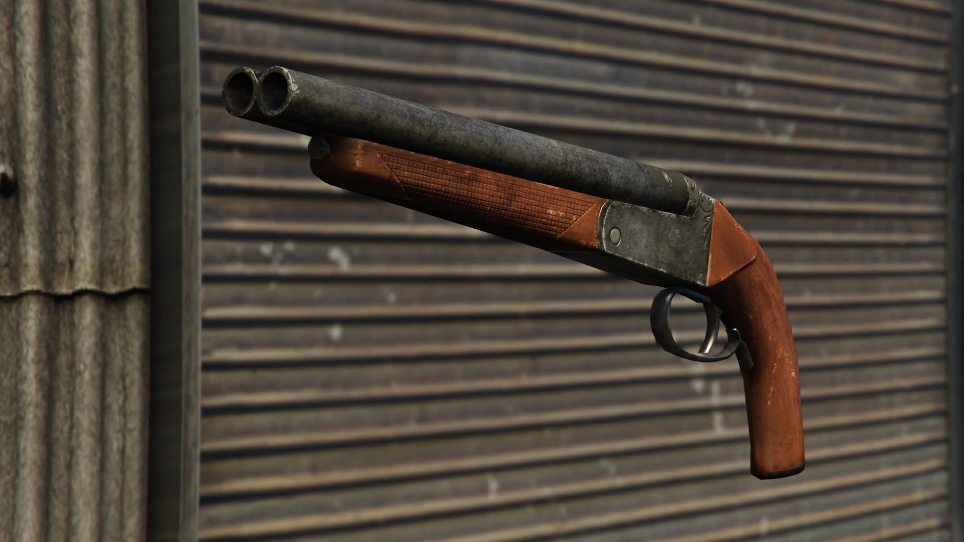 The Double Barrel Shotgun as it appears in GTA Online.