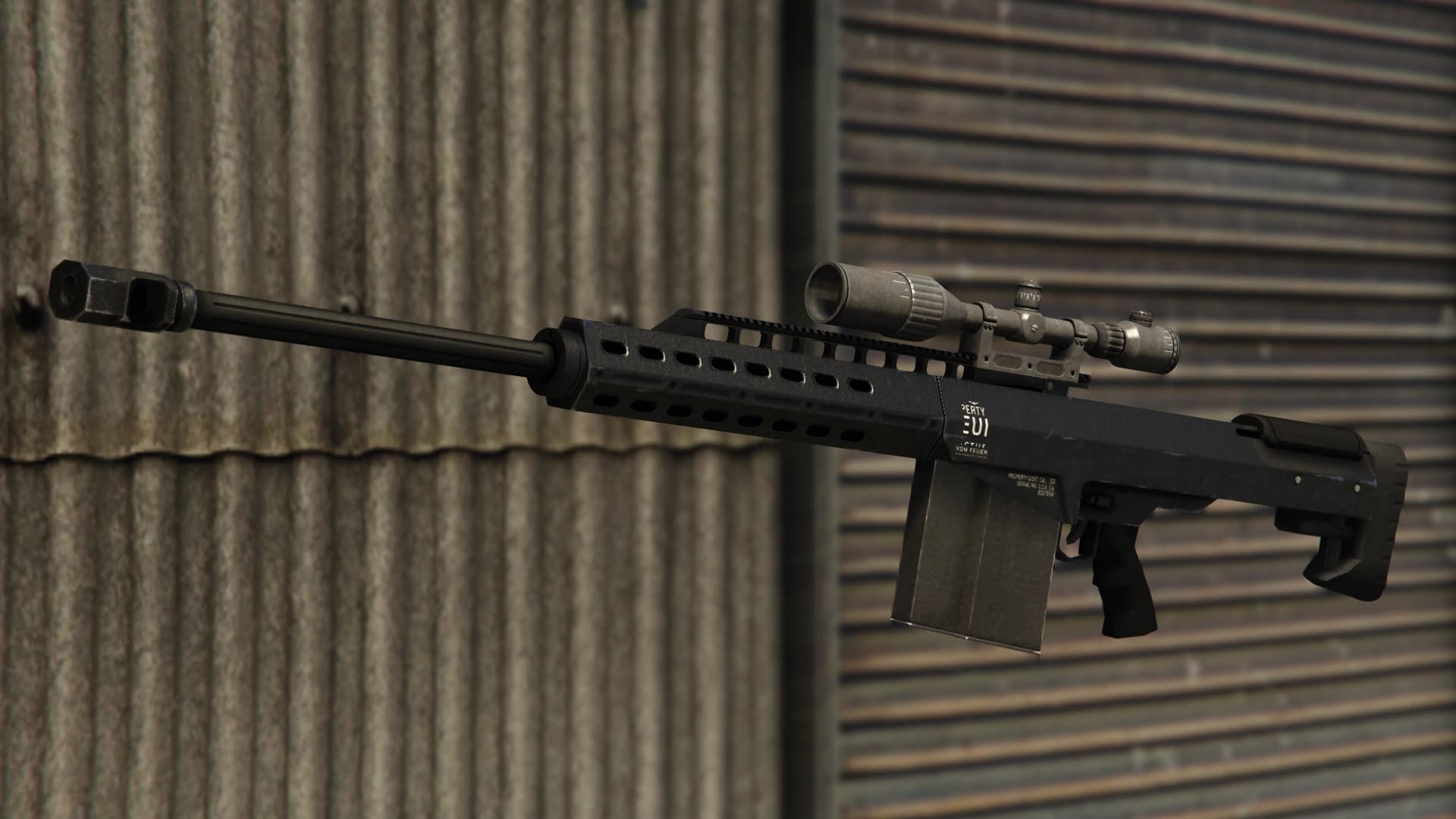 The Heavy Sniper as it appears in GTA V.