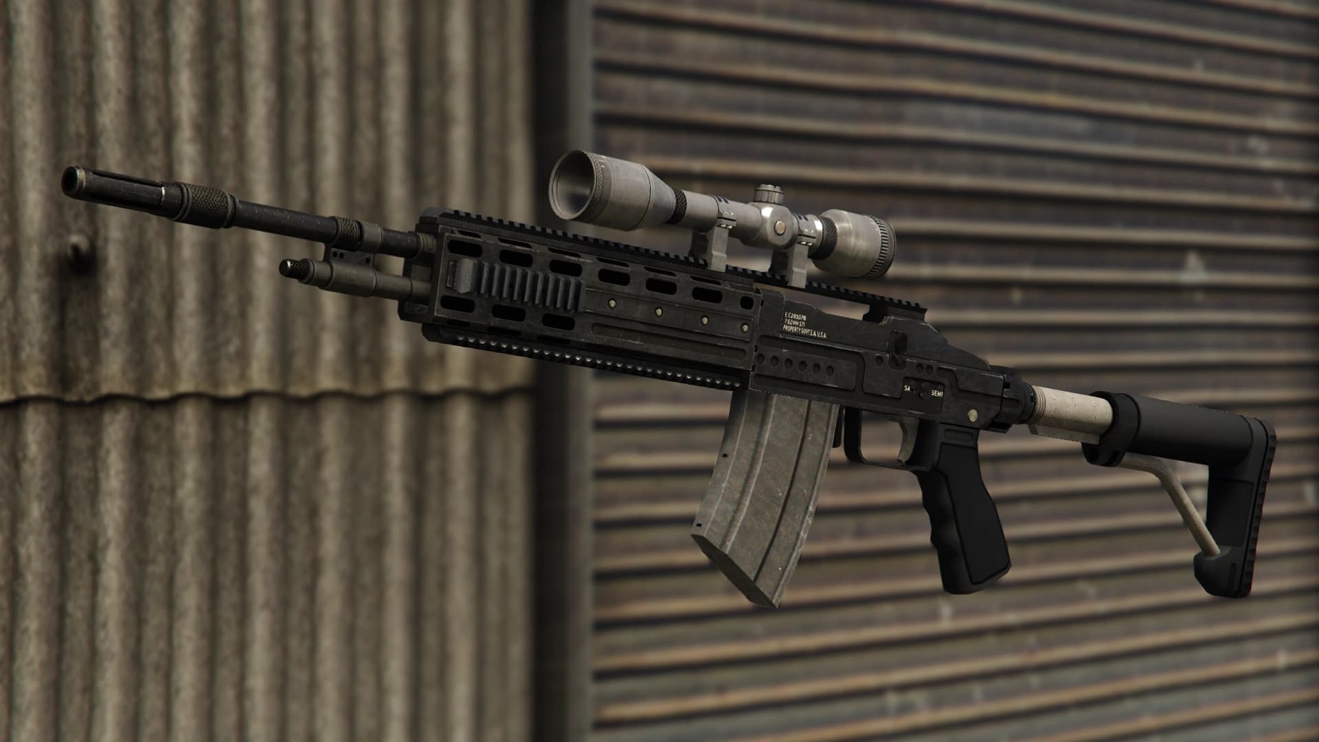 The Marksman Rifle as it appears in GTA V.