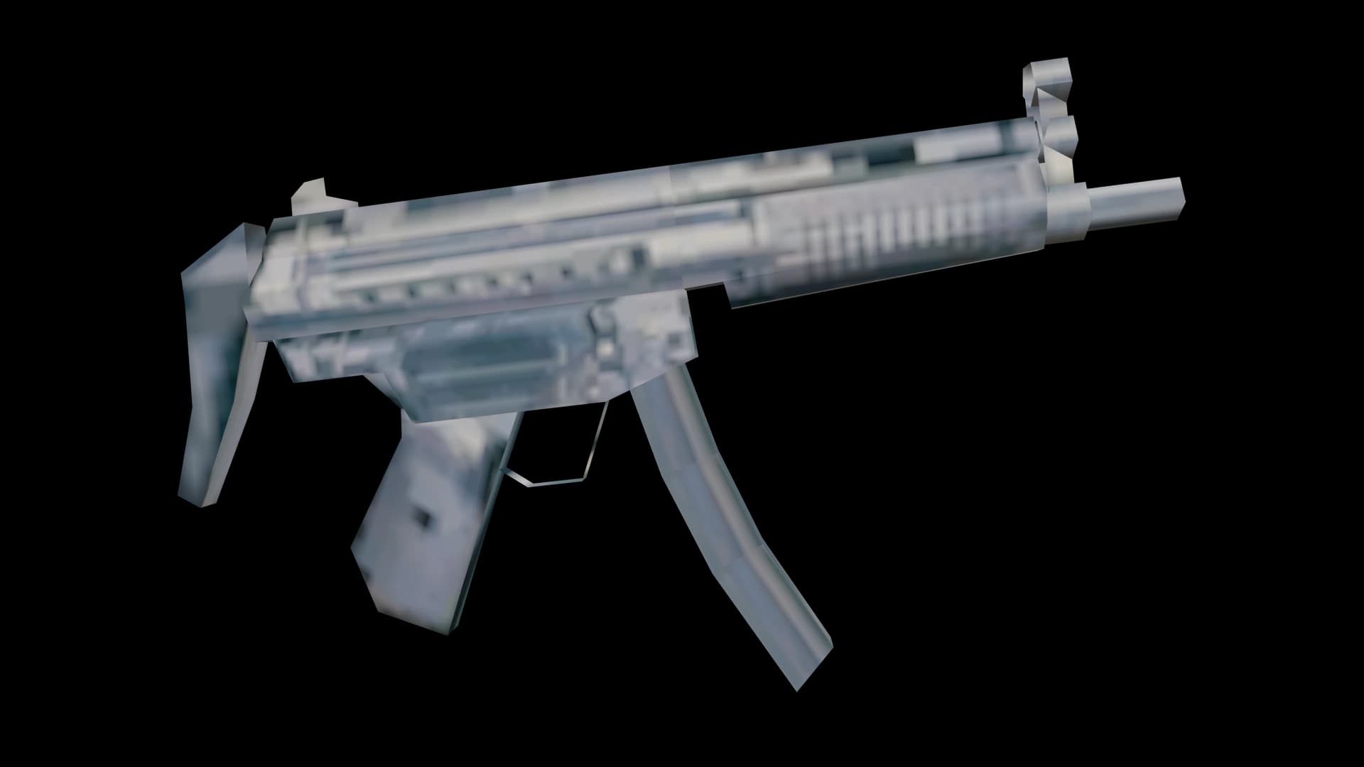 The MP5 as it appears in GTA: Vice City.